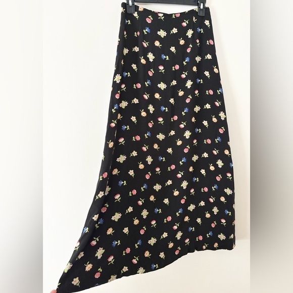 Vintage LizClaiborne Classics Ditsy Floral 90s Y2K Flowy High Rise Midi Skirt - Picture 1 of 9